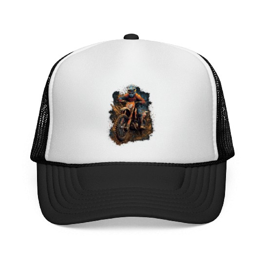 Dirt Bike Biker Motorcycle Mud Offroad Riding Trucker Caps
