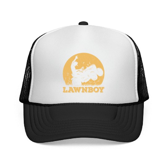 Funny Lawnboy Outfit Lawn Mower Lawn Mowing Trucker Caps