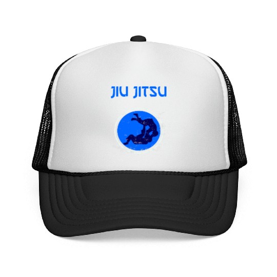 Jiu Jitsu Jiu Jitsu Bjj Mma Blue Dot Trucker Caps