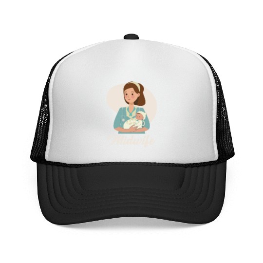 Midwifery Profession Newborn Childbirth Midwife Trucker Caps