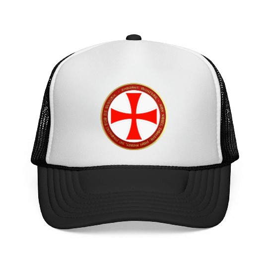 Knights templar cross shield Trucker Caps