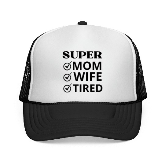 vintage international women's day mom,wife,tired Trucker Caps