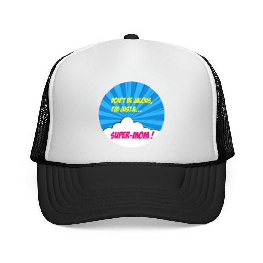 Super-mom super-hero. Best mom Mother's day Comics Trucker Caps