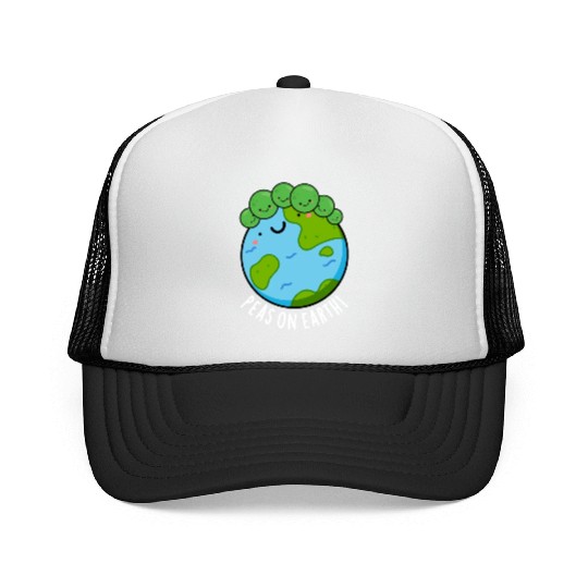 Peas On Earth Cute Veggie Peace Trucker Caps