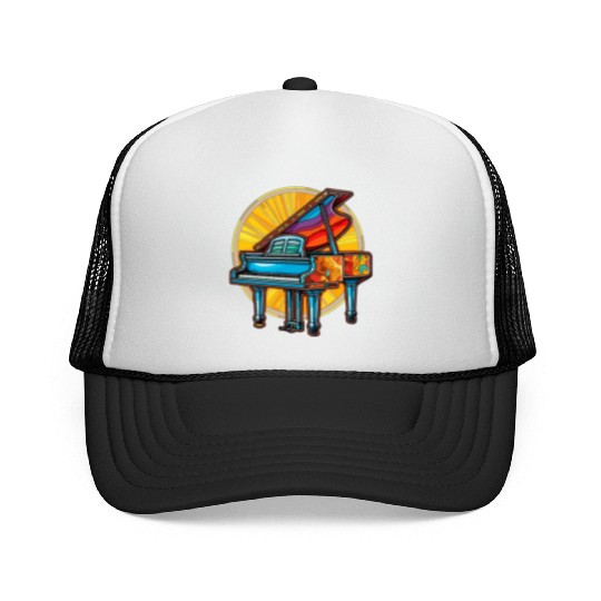 Vibrant Piano Trucker Caps