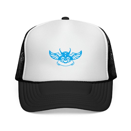 angry bird skull Trucker Caps