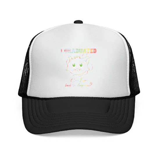 Funny Cute Can I Go Back To Sleep Graduation Trucker Caps
