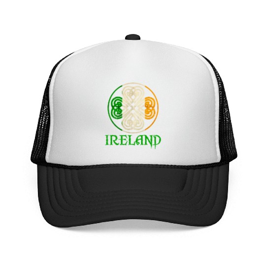 Celtic Knot Clover Ireland St Paddys Day Irish 202 Trucker Caps