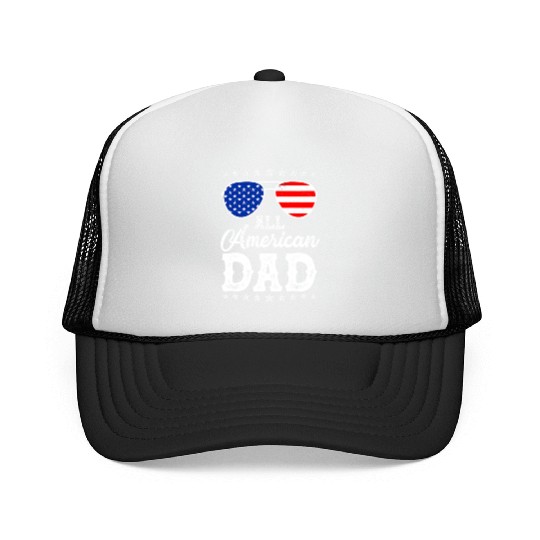 4th Of July Patriotic American Dad Us Trucker Caps