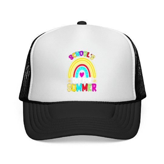 Schools Out For Summer Teacher Last Day Of School Trucker Caps