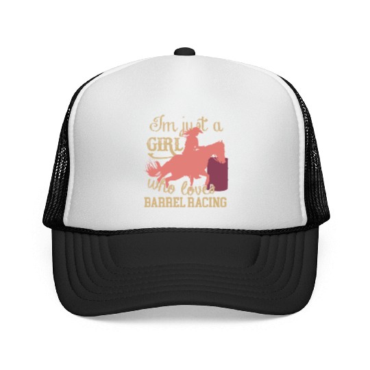 Cowgirl Who Loves Barrel Racing Trucker Caps