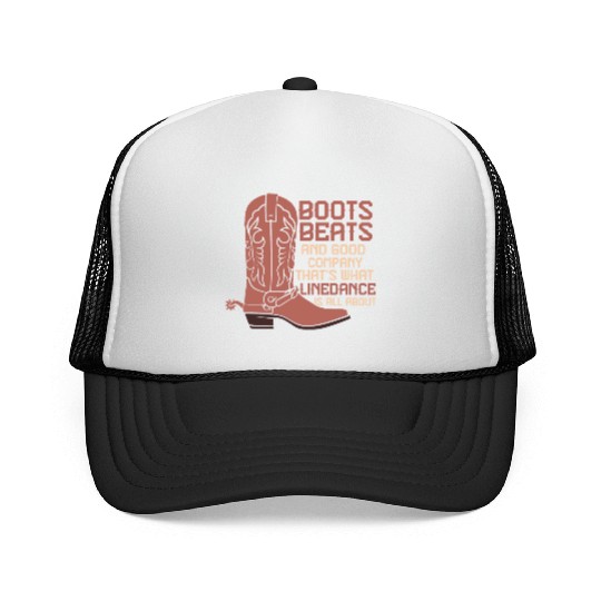 Line Dance Boots Beats Good Company Country Music Trucker Caps