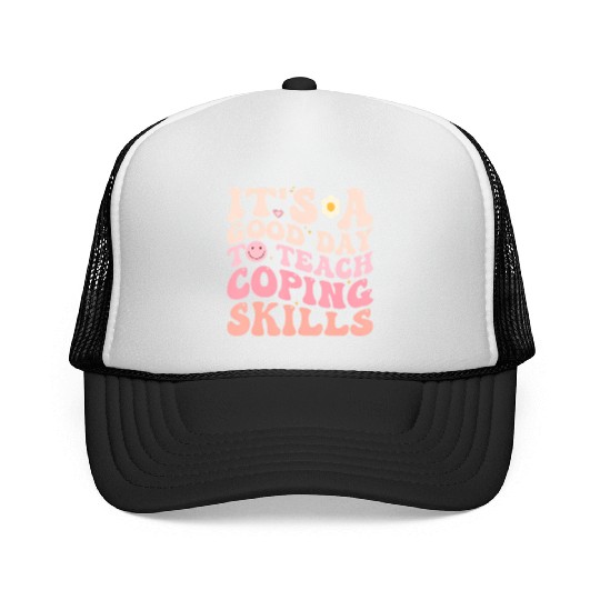 Teach ing Skills Teacher Back To School Counselor Trucker Caps