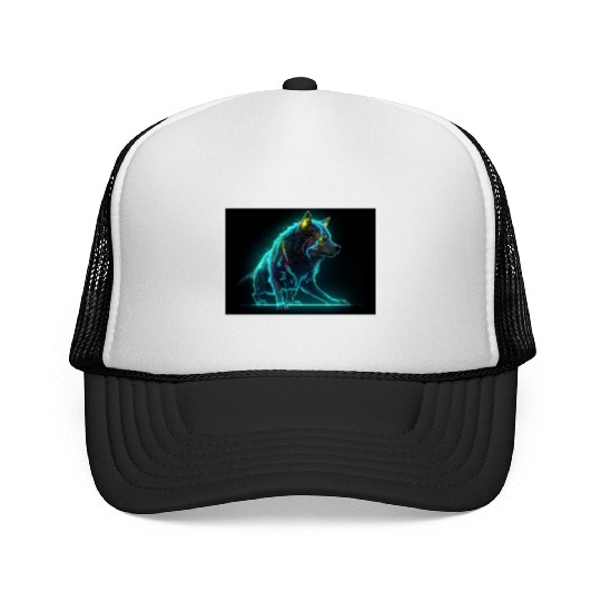 Neon Moon Wolf Trucker Caps