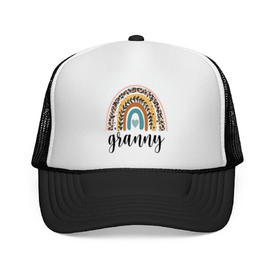 Leopard Rainbow Granny Blessed Granny Trucker Caps