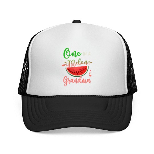Family One In A Melon Grandma Party Family Trucker Caps