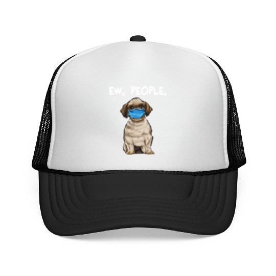 Shih Tzu Ew People Dog Wearing Face Trucker Caps