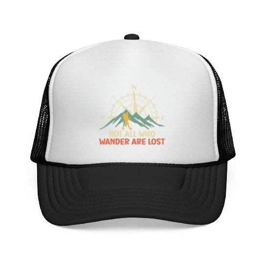 Hiker funny Wanderlust Mountaineer Hiking Trucker Caps