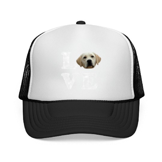 I Love My Yellow Lab Labrador Retriever Dog Trucker Caps