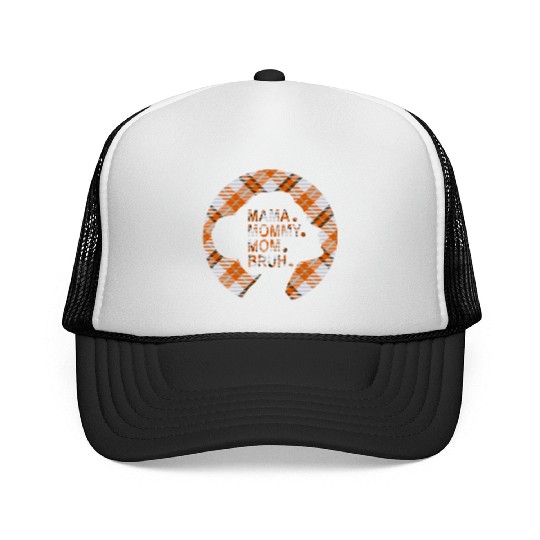 Mama Mommy Mom Bruh,beautiful plaid pajamas Trucker Caps