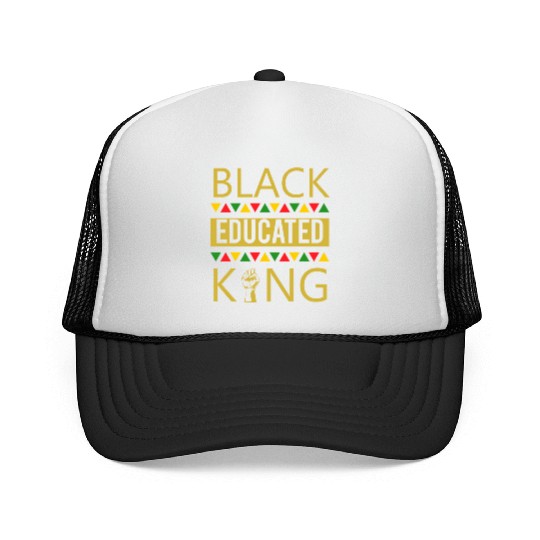 Black Educated King Black African American Trucker Caps