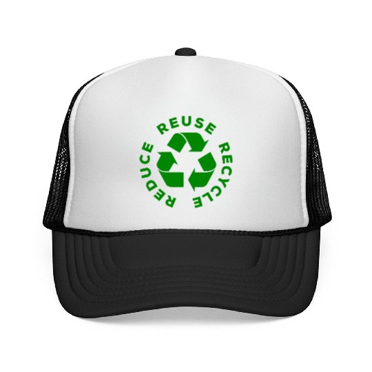 Reduce Reuse Recycle World Environment Day Gift Trucker Caps