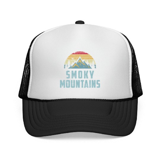 Retro Great Smoky Mountains National Park Trucker Caps