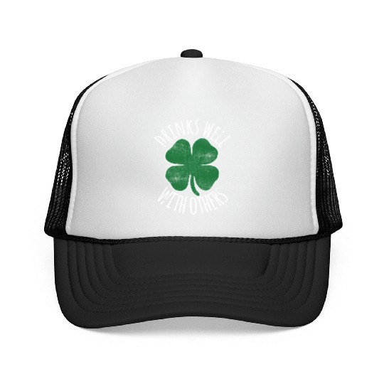 Drin Well With Others St Patrick'S Day Drunk Beer Trucker Caps