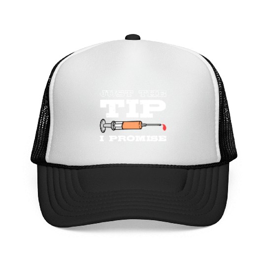 Just The Tip Blood Donor Medical Phlebotomist Gift Trucker Caps