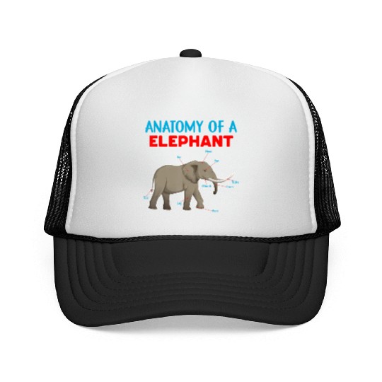 Anatomy Of A Elephant Educational Elephant Love Trucker Caps