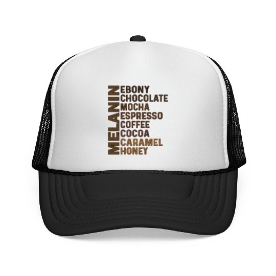 Black Melanin Ebony Chocolate Mocha Espresso Trucker Caps