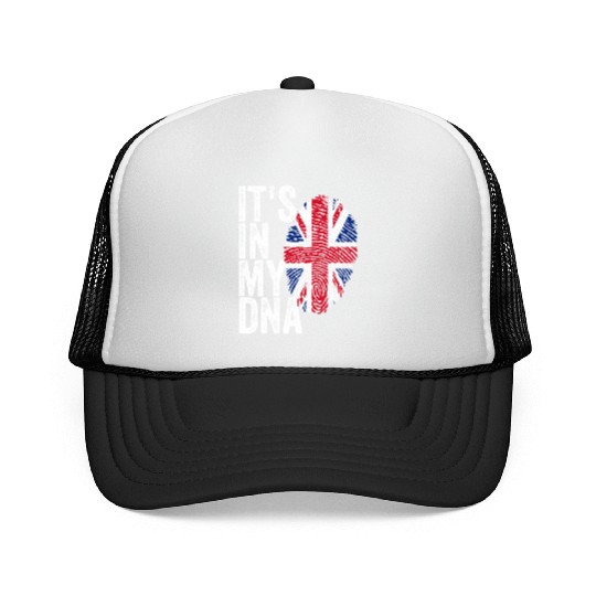It'S In My Dna Uk Union Jack England Flag Eu Trucker Caps