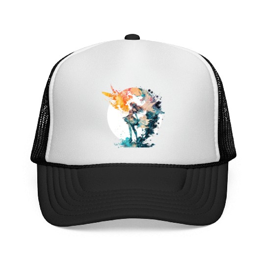 Watercolor Fairy Art Fairycore Grunge Pastel Goth Trucker Caps