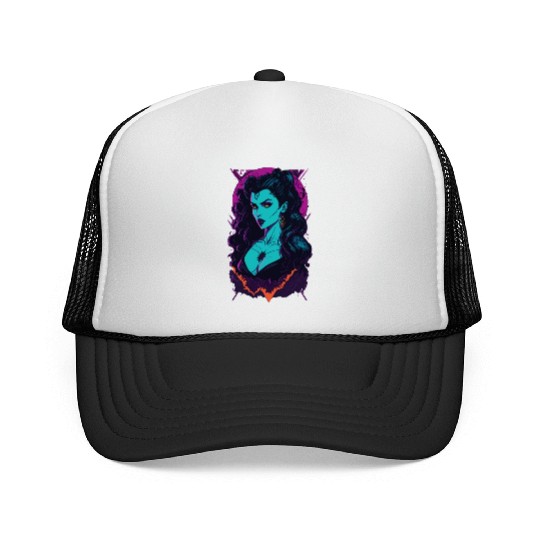 Vampire Girl Trucker Caps
