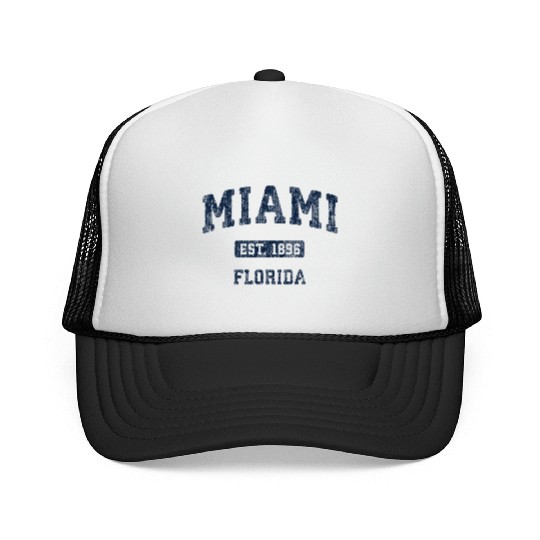 Miami Florida Fl Athletic Sports Trucker Caps