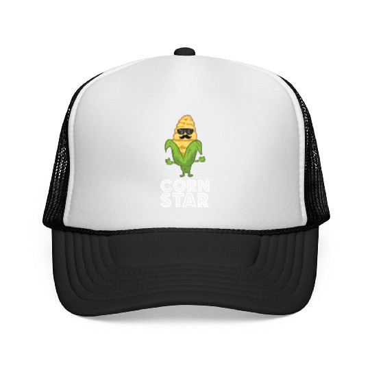 Corn Star With Sunglasses For Corn Farmer Trucker Caps