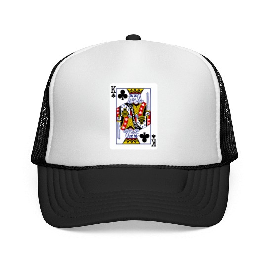 King Of Clubs Playing Card Trucker Caps