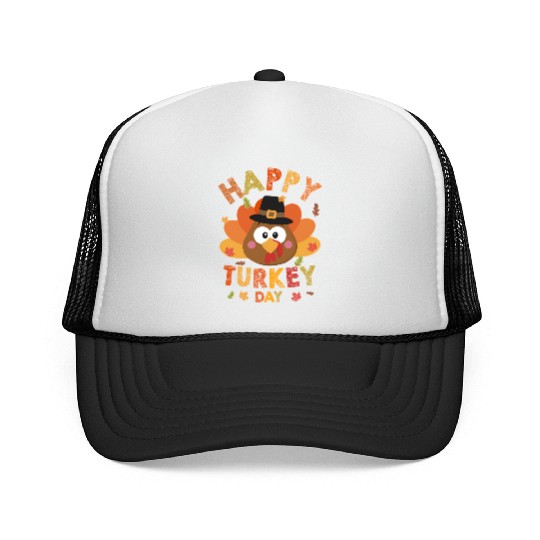 Happy Turkey Day 2021 Autumn Fall Thangiving Trucker Caps