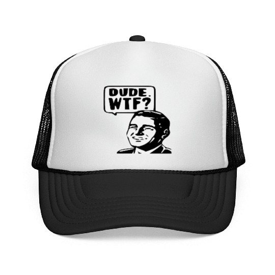 Dude WTF ©WhiteTigerLLC.Com LIKE US ON FACEBOOK Trucker Caps
