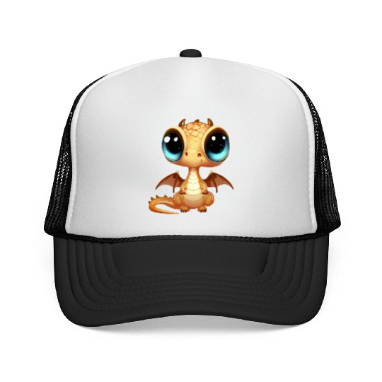 Cute Baby Dragon Puppy Trucker Caps