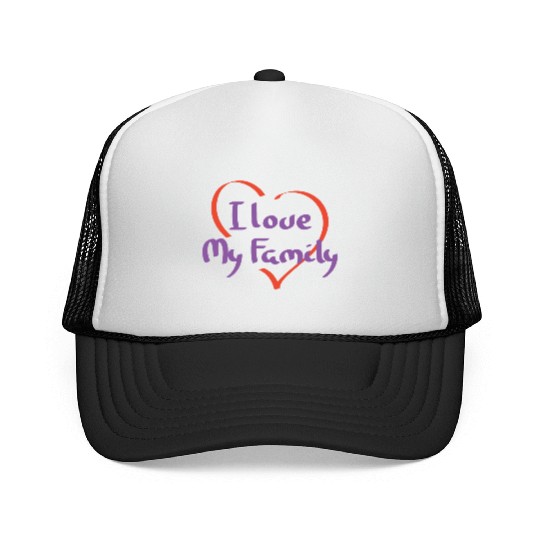 I Love My Family Reunion Relatives Sarcastic Trucker Caps