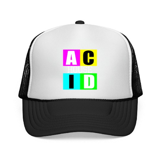 Acid house music Trucker Caps