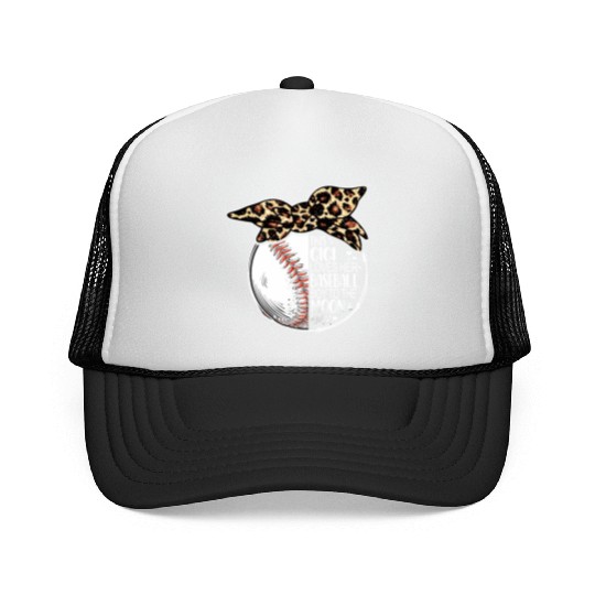 Baseball Gigi Vintage Leopard Messy Bun Trucker Caps