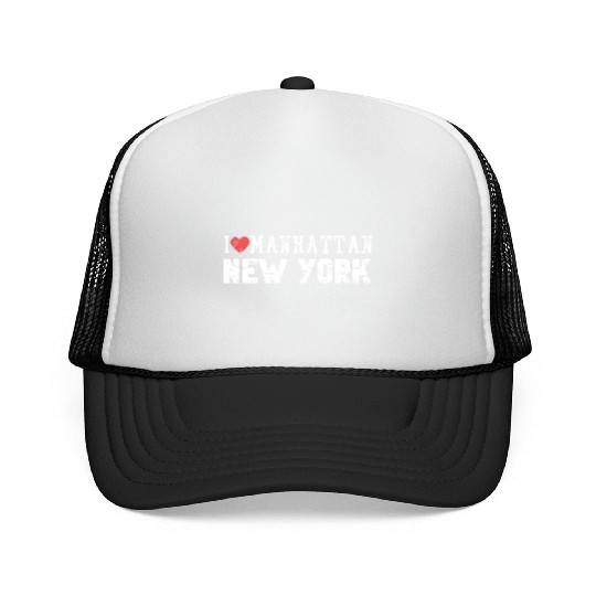 Manhattan New York Love I Heart Manhattan Ny Trucker Caps