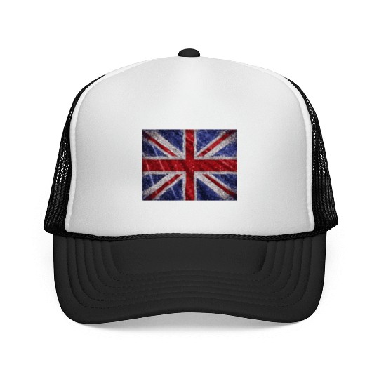 Union Jack Retro British Flag Great Britain UK Trucker Caps
