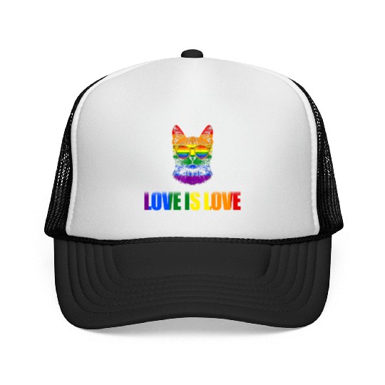 love Is Love Gay Pride Trucker Caps