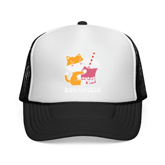 Bubble Milk Boba Tea Tapioca Pearls Lover Funny Trucker Caps