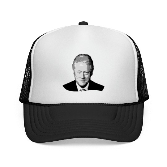 Bill Clinton Grayscale Pop Art Trucker Caps