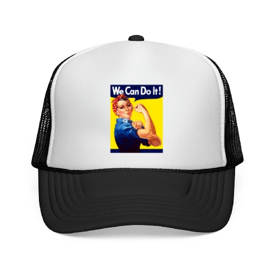 Rosie The Riveter We Can Do It Trucker Caps