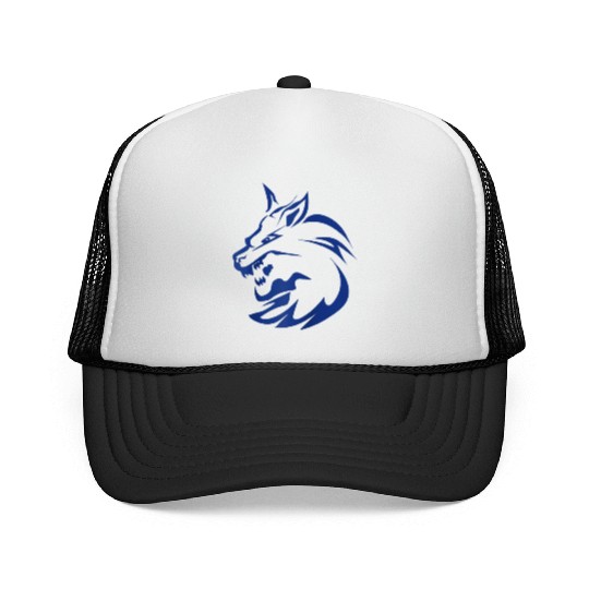 lightning lone wolf design raglan baseball Trucker Caps Tan